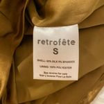 Retrofete Barbara Silk Ruched Mock Neck Mini Dress in Olive Green Small Photo 6