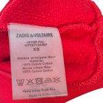Zadig & Voltaire Fight 4 Love Sweatshirt Top Upper Foil Red Silver Size XS Photo 8