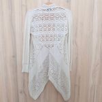 Knox Rose  Womens Crochet Lace Cardigan Size XS Cream Open Front Boho Cottage Photo 4