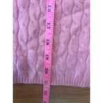 LXRI Cashmere Coral Cable Knit V Neck Sweater Long Sleeve Women's PL Pink Size undefined Photo 4