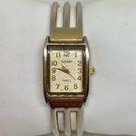 Kessaris vintage women watch 18mm cuff bangle bracelet gold tone quartz running Photo 0
