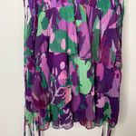 Roccoco Sand Aerin Pleated Cutout Chiffon Mini Dress Womens Medium Purple Photo 9