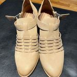 Caslon NWOT Nude Neutral Cutouts Breatheable All LEATHER Laser perforated Cutoffs Ankle Booties Photo 1