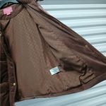 Isaac Mizrahi NY Women's Velvet Puffer Coat Size Small Brown Cozy Winter Jacket Photo 6