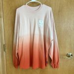 Disney Walt World Spirit Jersey Size Large Coral Ombre 2 Tone Long Sleeve Shirt Photo 0