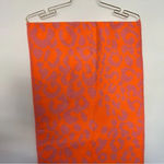 Steve Madden Reversible Leopard Print Scarf Orange Pink With Fringe Photo 3