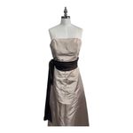 Bill Levkoff Strapless Formal Gown Champagne Brown Prom Evening Dress Women's 14 Photo 6
