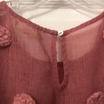 Entro NWOT Pink Pompom Blouse Photo 3