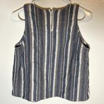 Paper Crane  Crop Top Tank Linen Blend Striped Zipper Closure Large Photo 3