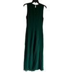 Reformation  Dress Ledger Maxi Chiffon High Neck in Sycamore Green size 2 UB Photo 4