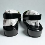 Tory Burch  Leather Black and Silver Turnlock Platform Sandals, US 10 Photo 6