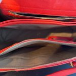 MCM 2-Way Red Leather Top Handle Shoulder Bag - Preowned Photo 11