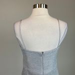 AQUA Sparkly Chiffon Long A-Line Evening Gown Silver Size 8 Formal Dress Photo 5