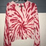 PINK - Victoria's Secret - RARE- NWT VS TIE DYE Houston crop sweatshirt LARGE Photo 3
