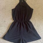 Hollister Romper - Black Spaghetti Strap Halter Top, Size Small Photo 0