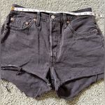 Levi's Levi’s 501 Black Cut Off Jean Shorts Button Fly Denim High Rise Womens Size 28 Photo 1
