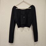 Lululemon  Arise Cropped Long Sleeve Black PTP 17" Photo 3