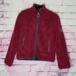 Ivory Ella  CHLOE FULL ZIP SHERPA JACKET CRANBERRY NWT M Photo 0