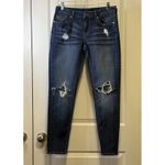 Vigoss Womens 28 W 29 L Jagger Super Skinny Distressed Blue Denim Jeans Trendy # Photo 12