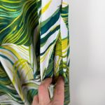 Susan Graver  Tropical Leaf Print Tie Sleeve Dress Size LP Liquid Knit Stretch Photo 2
