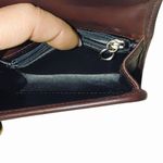 Coach Brown Leather Coin Purse Wallet Gold Keychain Attachment Snap Closure Photo 10