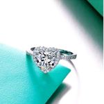 Silver Heart Cubic Zirconia Women's Ring Size 7 NEW IN BOX Silver Photo 0