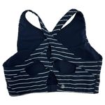 Athleta  Sports Bra Womens Medium Blue Striped Athletic Top Yoga Workout Photo 3