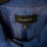 Talbots Quilted Velvet Blazer Jacket Royal Blue Button Holiday Office women’s 16 Photo 2