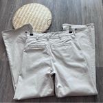 MOTHER the skater prep sneak in ecru wash pants women’s size 25 (small‎ flaw) White Photo 7