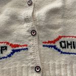 Vintage GOP political knit sweater small medium white republican hand president Photo 3