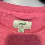 Aerie Bright Pink‎ oversized  terrycloth split sides sweatshirt Photo 1