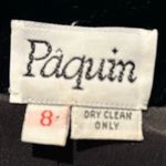 Vintage Black Velvet Cropped Collarless Jacket Gold Button Glam Size 8 Elegant Photo 7