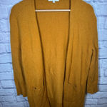 Madewell  Mustard long sweater Cardigan wool blend‎ women’s size small Photo 0