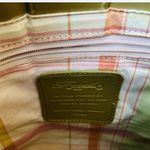 Fossil  Woven Shoulder Bag - Purse with Wooden Key Charm - Pastel Plaid Lining Photo 4