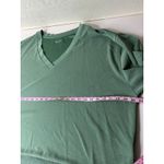 Athleta  Willow V Neck Sweatshirt Womens 3X Solid Green Modal Blend Long Sleeve Photo 6