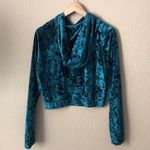 Emma & Sam  crushed velvet cropped hoodie Photo 3