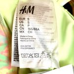 H & M Neon Green Yellow Burst Square Neckline Print Bikini Top Bathing Swim S Photo 7
