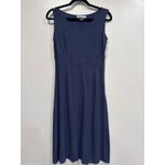 CAbi VTG  Carol Anderson California Navy Blue Textured Rayon Dress Suit Size 10 Photo 7