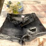 No Boundaries Black Distressed Denim Shorts Size 3 Photo 2
