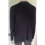 New York And Company Black Vegan Leather Cardigan Photo 4