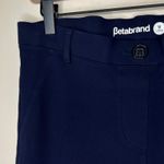 Betabrand Straight-Leg Two-Pocket Dress Pant Yoga Pants Navy Size Medium Long Photo 2
