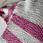 Jessica Simpson  Pink Striped Sweater Sz M V-Neck Pullover Country‎ Club Preppy Photo 3
