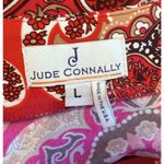 Jude Connally Jude Cloth Dress Sz LG Pink & Brown Floral Career Church Dressy Photo 5
