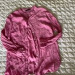 White Fox Boutique Pink Crinkled Take Me Out Blouse Photo 3