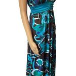 Sequin Hearts Y2K Brown Blue Hippie Boho Eclectic Groovy Funky Floral Maxi Dress Photo 2