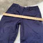 Lands' End Dark Navy Blue Wide Leg Pants Size 2 Pockets Business Career Basic Photo 3