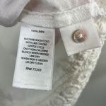 Marina Luna Linen White Crochet Trim Sleeveless Top size Medium Photo 10