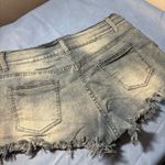 Source Unknown  Light Blue Frayed Jean Shorts Photo 13