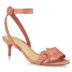 Alexandre Birman Isabella 50 Braided Guava Leather Sandals Size 36.5 / US 6.5 Photo 0