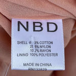 NBD  Peach Allover Lace Cold Shoulder Dress small Photo 7